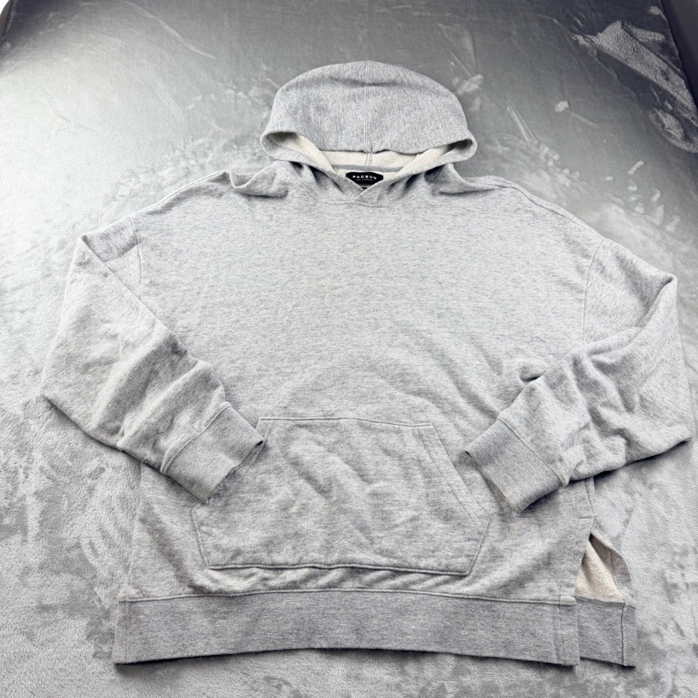 PacSun Los‎ Angeles Oversized Fit Hoodie Men's Large Heather Gray 100% Cotton